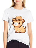 Cute Camel Cowboy Graphic Tee