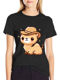 Cute Camel Cowboy Graphic Tee