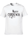 Merry Christmas Black T-Shirt Holiday Festive Season