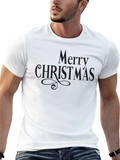 Merry Christmas Black T-Shirt Holiday Festive Season