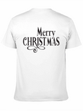 Merry Christmas Black T-Shirt Holiday Festive Season