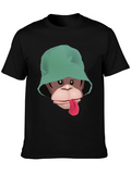 Monkey Bucket Hat T-Shirt - Graphic Tee