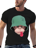 Monkey Bucket Hat T-Shirt - Graphic Tee