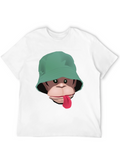 Monkey Bucket Hat T-Shirt - Graphic Tee