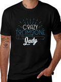 Crazy Trombone Lady T-Shirt - Music Lover Tee