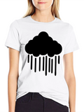 Black Rainy Cloud Graphic T-Shirt