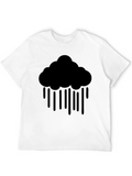 Black Rainy Cloud Graphic T-Shirt