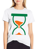 Hourglass Graphic Tee - Trendy Black T-Shirt