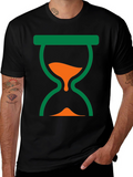Hourglass Graphic Tee - Trendy Black T-Shirt