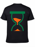 Hourglass Graphic Tee - Trendy Black T-Shirt