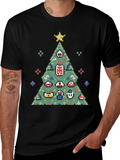 Pixel Art Christmas Tree Graphic Tee