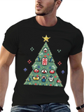 Pixel Art Christmas Tree Graphic Tee