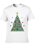 Pixel Art Christmas Tree Graphic Tee