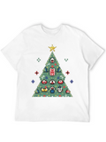 Pixel Art Christmas Tree Graphic Tee