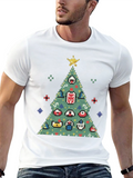 Pixel Art Christmas Tree Graphic Tee