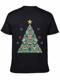 Pixel Art Christmas Tree Graphic Tee