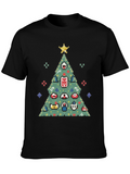 Pixel Art Christmas Tree Graphic Tee