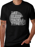 Eat Sleep Tackle Repeat Football Graphic T-Shirt