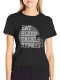 Eat Sleep Tackle Repeat Football Graphic T-Shirt