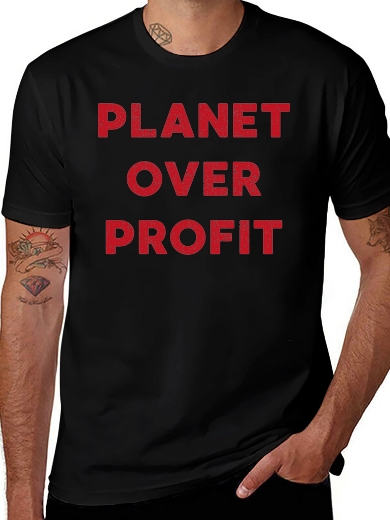 Planet Over Profit T-Shirt - Eco-Friendly Message