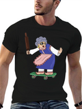 Grandma Skateboarding T-Shirt