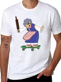 Grandma Skateboarding T-Shirt