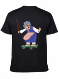 Grandma Skateboarding T-Shirt