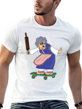 Grandma Skateboarding T-Shirt