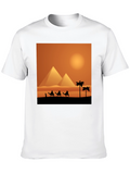 Egyptian Desert Pyramid Graphic T-Shirt