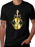 Violin Music T-Shirt - Stylish Musician Tee