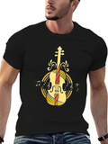 Violin Music T-Shirt - Stylish Musician Tee