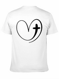 Heart & Cross Graphic Tee - Stylish Christian Apparel