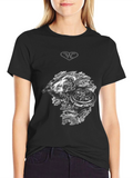 Warrior Print Black T-Shirt