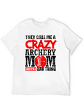 Crazy Archery Mom T-Shirt - Black