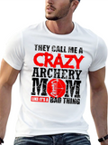 Crazy Archery Mom T-Shirt - Black