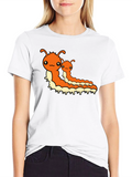 Cute Cartoon Caterpillar Graphic T-Shirt