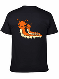 Cute Cartoon Caterpillar Graphic T-Shirt