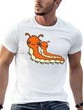 Cute Cartoon Caterpillar Graphic T-Shirt