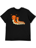 Cute Cartoon Caterpillar Graphic T-Shirt