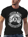 Satoshi Moon Expedition Crew Black T-Shirt