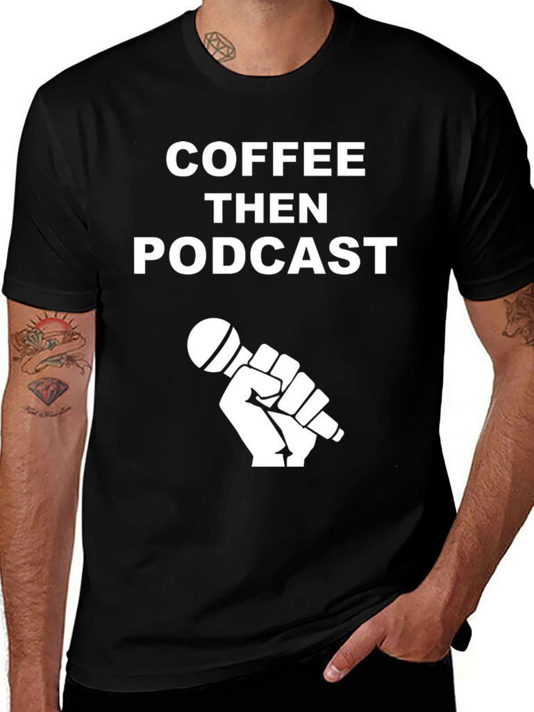 Coffee Then Podcast Graphic T-Shirt
