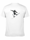 Snowboarder Graphic Tee - Black Cotton Blend