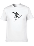 Snowboarder Graphic Tee - Black Cotton Blend
