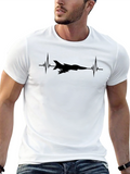 Jet Heartbeat T-Shirt - Aviation Enthusiast Tee