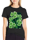 Clover Graphic Black T-Shirt