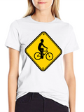 Bicycle Crossing Black Tee Shirt