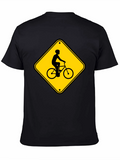 Bicycle Crossing Black Tee Shirt