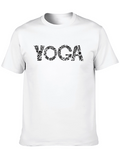 Floral Yoga T-Shirt - Black Tee