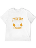 Never Underestimate Squirrels Black T-Shirt