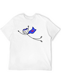 Superhero Stick Figure Graphic Tee